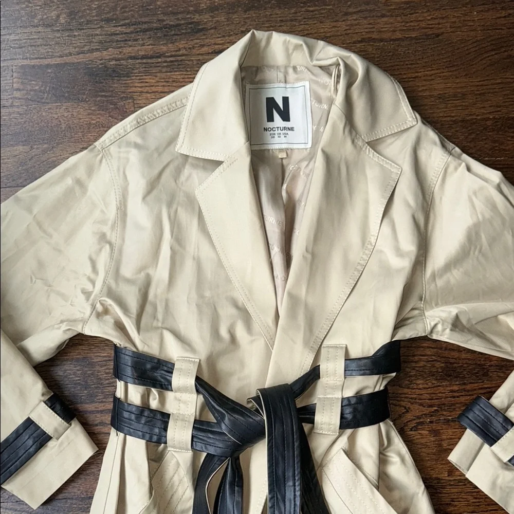 Nocturne double sided melted trench coat - Picture 5 of 16